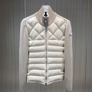 European Station Meng Family Same Style22Men's Knitted Down Jacket Patchwork Lightweight Down Jacket
