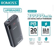 Romoss Ares 20PF 20000mah 3 Input High Capacity Easy to Fit Dual USB Output Powerbank