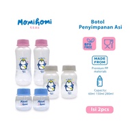 Momi Homi 2in1 Breast Milk Bottle 3035 Breastmilk Storage Bottle Breast Milk Storage Bottle Formula Baby Milk Bottle Anti-Spill And Safe Lid
