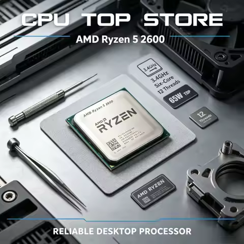 AMD Ryzen 5 2600 Hot Sale but 100% Brand New and Original Socket AM4 6-Core 12-Thread 3.4GHz CPU Pro