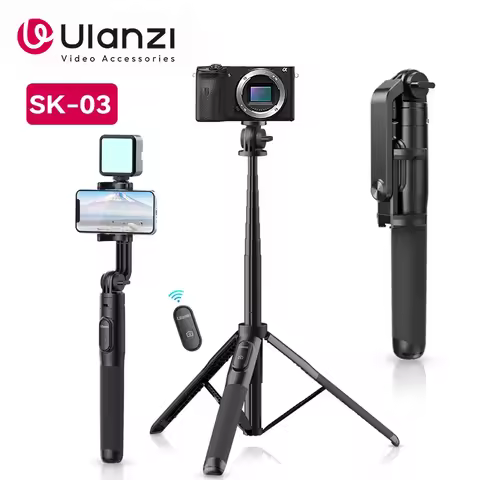 Ulanzi SK-03 Smartphone Selfie Stick Tripod 10M Wireless Control Vertical Tripod For Phone Camera Ca