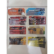8 models of bus stickers, 30 pcs