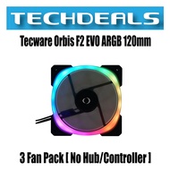 Tecware Orbis F2 EVO ARGB 120mm 3 Fan Pack [ No Hub/Controller ]