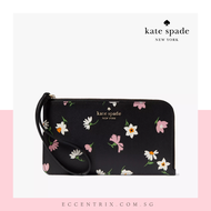 Kate Spade Lucy Floral Waltz Medium L-Zip Wristlet Clutch