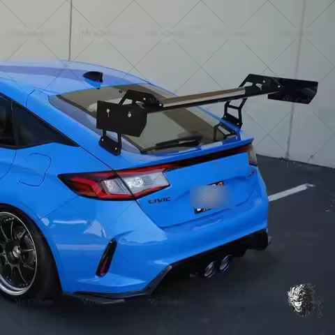 Instock 1700mm Aero GT Wing for Hatchback Civic FL5/FL1 Type R APR-Style Goose Neck Carbon Spoiler B