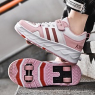 Safe and reliable four-wheeled Heelys roller shoes wheel shoes boy girl kids adult outdoor sports ro