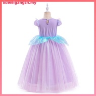 ❤️Girls Princess Cosplay Mermaid Cinderella Rapunzel pakaian kanak-kanak kostum pakaian mewah mewah 