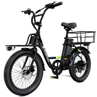 isinwheel U7 Electric Bike for Adults, 750W Peak 20 mph Cargo Ebike Adult Electric Bicycles 55 Miles