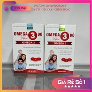 Viên uống dầu nhuyễn thể Omega 3 - Dầu nhuyễn thể Krill Oil Omega 3 Đỏ Letco lọ 60 viên