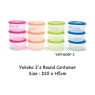 Yokoko 3's Round Container / Food Storage / Snack Storage / Bekas Makanan YKFH605F-3