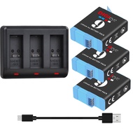 3pcs 1780mAh AHDBT-901 Baeries and 3-Slots Charger for GoPro Go Pro Hero 9 Hero9 Black Action Camera essories