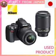 【Used】Nikon Digital SLR Camera D3000 Double Zoom Kit D3000WZ【Direct from Japan】