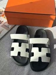 🐑全新 現貨 🧡 Hermes Chypre Sandal 二舅鞋 拖鞋👞 白色 Blanc 38