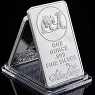 1 ทรอยออนซ์ Scottsdale Silver 999 Fine Silver 1 Bars Bullion "In God We Trust" Coin With Display Cas