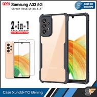 2in1 Case Package Bonus TG Clear Samsung A35 A55 A34 A54 A31 A32 4G A33 5G A50 A50s A51 A52 4G A52 5