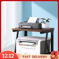 Pezhong Desktop Printer Stand Rack Sturdy 2 Tier Printer Riser Under Desk Wood Small Printer Table D