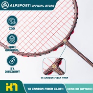 ALPSPORT 1K Super Carbon Professional Badminton Racket Ultra Offensive 3U G5 35LBS 85g Original Racq