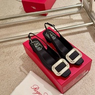 2025.7.8-4.5cn Heel Roger vivier RV Belle Diamond Buckle Back Strap High Heels