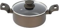 Pearl Metal HC-193 Two-Handed Pot, 7.9 inches (20 cm), Glass Lid Included, Induction Compatible, Up 