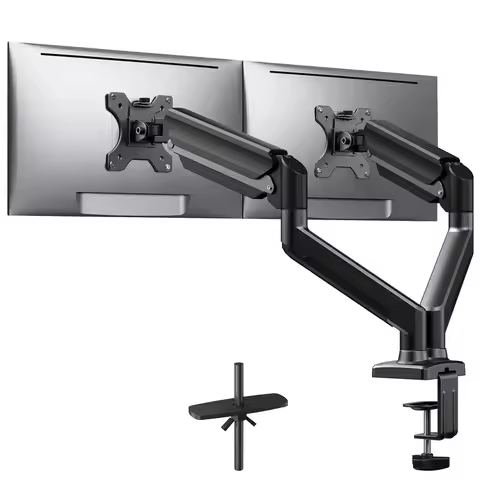 Dual Monitor Desk Mount up to 32 inches Screens Height Adjustable Monitor Stand, Heavy Duty Arm,VESA