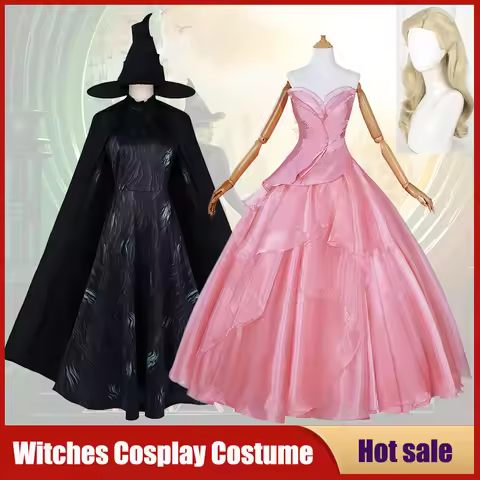 Movie Magic Wicked Glinda Witch Elphaba Cosplay Costume Carnival Halloween Party Masquerade Dress Ad