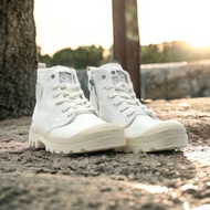 PALLADIUM PAMPA 9色經典拉鍊款潮流帆布軍靴 白 79101-116