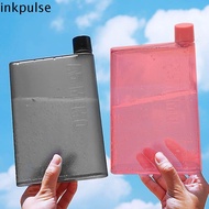 INKPULSE​ Water Bottle Plastic Outdoor Travel Flat A5/A6 Transparent Creative Drink Bottle
