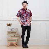 Atasan Baju Couple Keluarga Ayah Ibu Anak Cewek Cowok Batik Sarimbit Baju Kantoran Baju Batik Modern