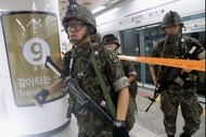 韓國軍公發背心 k1防毒面具袋 數位迷彩盔布 cosplay  韓劇