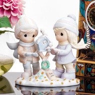 Precious Moments 冬日暖心時光 2007鳥兒的家 水滴娃娃陶瓷公仔