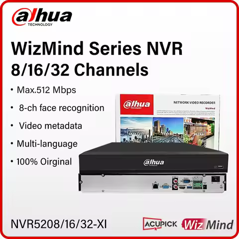 Dahua WizMind 8 16 32 CH Network Video Recorder NVR5208-XI NVR5216-XI NVR5232-XI AcuPick Face Recogn