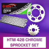 HTM 428 GT128 RR150 ZX150 DINAMIK120 DINAMIK MODENAS KAWASAKI REAR SPOCKET YB3L YB5L YTZ5S YTZ6V