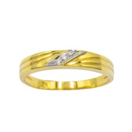 Happy jewelry Diagonal Diamond Ring Real Gold 37.5% ME743