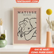Tranh treo tường Gallery WallExhibition Gallery Wall Matisse Flower Market tặng kèm đinh treo nhận i