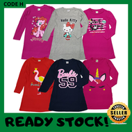 Baju T shirt Muslimah Budak Perempuan Lengan Panjang MUSLIMAH Girl Knee Length Dress Girl Long Sleev
