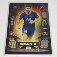 Lionel Messi Match Attax Extra 2022 Scan X Limited Edition Holofoil Soccer Football Card