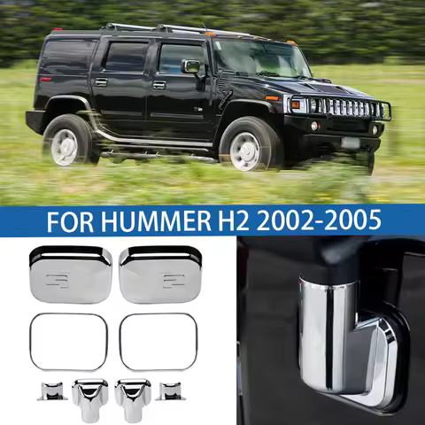 For Hummer H2 2002 2003 2004 2005 Chrome ABS Side View Mirror Shell Protect Cover Trim