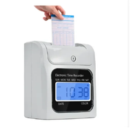 Digital/Analog Bundy Clock Employee Attendance Time Clock Payroll Recorder LCD Display
