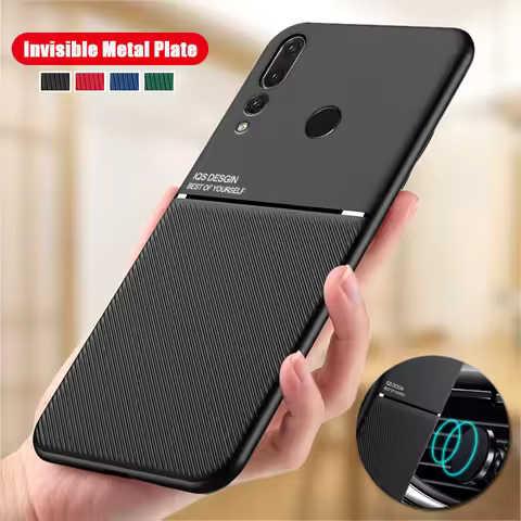 For Huawei P30 Lite P20 P40 Pro P10 Mate 20 P Smart 2019 Invisible metal plate Car case For Honor 8X