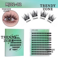 TRENDYZONE Individual Clusters Glue-free Lashes, Soft Lash Press-on Self Adhesive Eyelashes, Reusabl