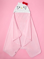 HELLO KITTY AND FRIENDS | SHEIN 粉紅珊瑚絨嬰兒沐浴毛巾毯