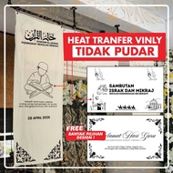 DIY SEKOAH Kain Rentang Klasik - banner kain belacu | kain backdrop | akikah | majlis