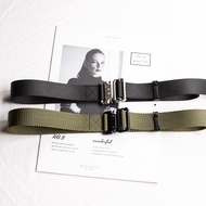 Nylon Canvas Buckle Buckle Cobra Silver Belt Outdoor 3.8cm Men's Training