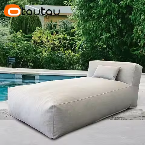 OTAUTAU Quality Cotton Linen Outdoor Bean Bag Cover SF478【No Filler ! Need To Buy Filler By Yourself