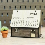 Desk Calendar 2026, 3D Wooden Calendar Home Decoration
