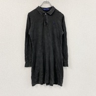 Ralph Lauren Polo 連身裙，褪色黑色，L 碼，古著。