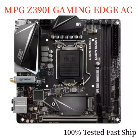 For MSI MPG Z390I GAMING EDGE AC Motherboard Z390 32GB LGA 1151 DDR4 Mini-ITX Mainboard 100% Tested 