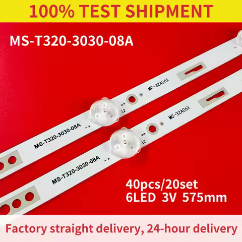 575mm LED Backlight Strip 6LED 3V MS-T320-3030-08A MC-32A06X For NEO 32INCH LED TV 32A/3210 JS-ME32M