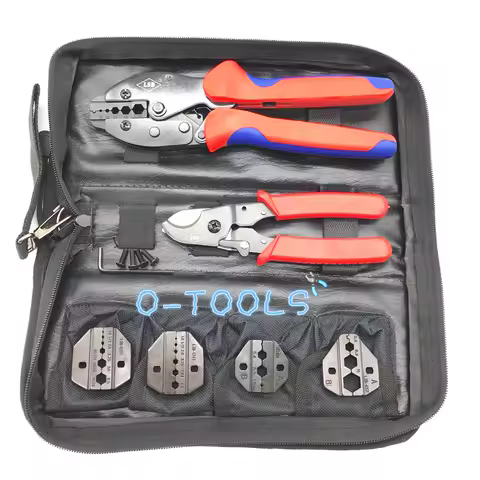 Coaxial cable crimping tool set LY-K05H for RG58 RG6 RG174 RG11 TV cable BNC connector combination p