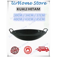 Double Handle Enamel Wok / Kuali Hitam / Kuali Besi (31cm - 45cm)